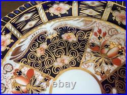 Antique Royal Crown Derby TRADITIONAL IMARI Luncheon Plate Gadroon Rim c. 1914