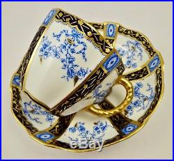 Antique Royal Crown Derby Tea Cup & Saucer