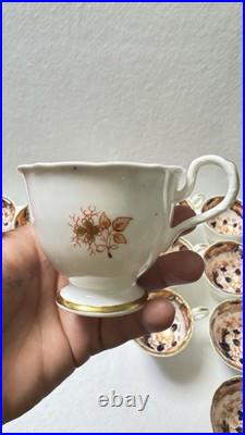 Antique Royal Crown Derby Tea Cups & Creamer