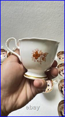Antique Royal Crown Derby Tea Cups & Creamer