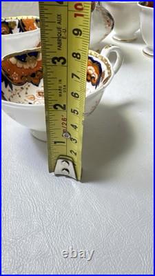 Antique Royal Crown Derby Tea Cups & Creamer