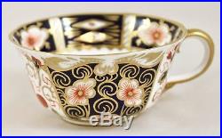 Antique Royal Crown Derby Traditional Imari 2451 Tea Cups & Saucers X 6 C1913-14