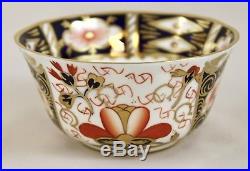 Antique Royal Crown Derby Traditional Imari 2451 Tea Cups & Saucers X 6 C1913-14