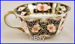 Antique Royal Crown Derby Traditional Imari 2451 Tea Cups & Saucers X 6 C1913-14