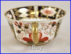 Antique Royal Crown Derby Traditional Imari 2451 Tea Cups & Saucers X 6 C1913-14