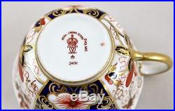 Antique Royal Crown Derby Traditional Imari 2451 Tea Cups & Saucers X 6 C1913-14