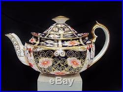 Antique Royal Crown Derby Traditional Imari small Teapot with Lid -2451- 4A