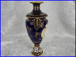 Antique Royal Crown Derby Vase Exotic Bird And Floral Spray Signed C Harris