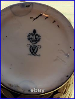 Antique Royal Crown Derby Vase Gold on Cobalt Blue with heavy gilt