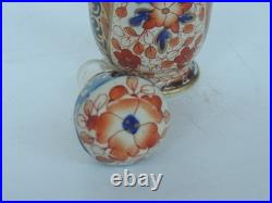 Antique Traditional Imari By Royal Crown Derby 2 Pc Cruet hand painted