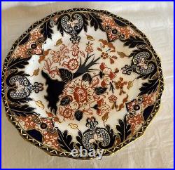 Antique c 1870 Royal Crown Derby old Imari kings 9 scalloped salad plate