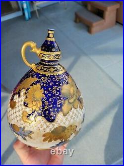 Antique porcelain Royal crown Derby Victorian art nouveau vase