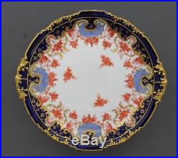 Antique1898 Royal Crown Derby England Bat Wing Imari 9 1/2 Handled Plate