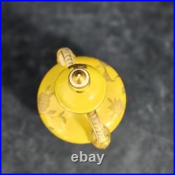 Appraisal/'95 Derby Crow Yellow Vase 1887 (pre) Royal Crown Derby 6 3/4 Appraisal/'95 Derby Crow Yellow Vase 1887 (pre) Royal Crown Derby 6 3/4