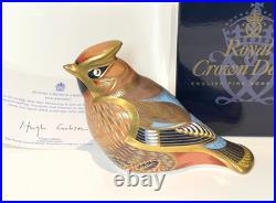 BOXED & Signed Ltd Edition Royal Crown Derby SINCLAIRS WAXWING Paperweight