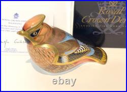 BOXED & Signed Ltd Edition Royal Crown Derby SINCLAIRS WAXWING Paperweight
