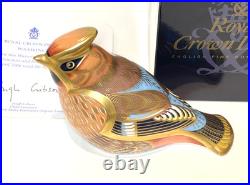 BOXED & Signed Ltd Edition Royal Crown Derby SINCLAIRS WAXWING Paperweight