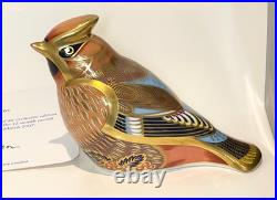 BOXED & Signed Ltd Edition Royal Crown Derby SINCLAIRS WAXWING Paperweight