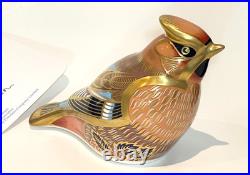 BOXED & Signed Ltd Edition Royal Crown Derby SINCLAIRS WAXWING Paperweight