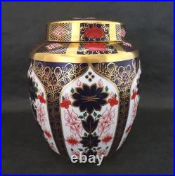 Beautiful ROYAL CROWN DERBY Large GINGER Jar OLD IMARI #1128 Dated 1983 7 Tall