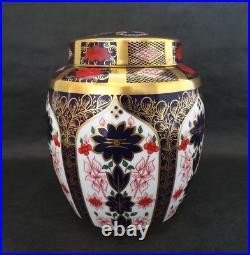 Beautiful ROYAL CROWN DERBY Large GINGER Jar OLD IMARI #1128 Dated 1983 7 Tall