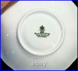Beautiful Royal Crown Derby Blue Aves Cup And Saucer