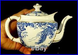 Beautiful Royal Crown Derby Blue Aves Teapot