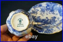 Beautiful Royal Crown Derby Blue Aves Trio
