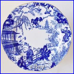 Blue Mikado Royal Crown Derby Set Of Four (4) Dessert Pie Plates Blue Oriental