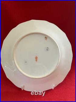 C 1890 Royal Crown Derby gadrooned dessert plate #4 Imari Kings pattern #383