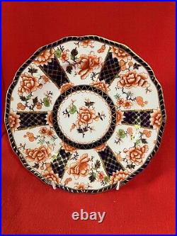 C 1890 Royal Crown Derby scalloped plate Chatsworth imari pattern #2646
