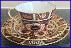 C1930s ROYAL CROWN DERBY china 1128 IMARI pattern CUP SAUCER PLATE TRIO 2 av