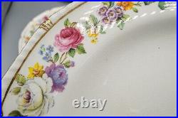CRAZING Royal Crown Derby Melody Gadoon Scalloped Dinner Plates 10 1/2 Set of 8