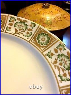 Chop Plate ROYAL CROWN DERBY 13 Round Cabinet Plate PANEL GREEN A1237