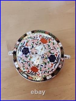 Circa 1877- 1889 Royal Crown Derby IMARI Bowl With Lid & Stand. 22k Gold