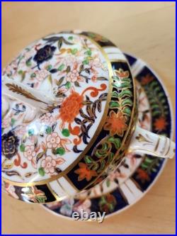 Circa 1877- 1889 Royal Crown Derby IMARI Bowl With Lid & Stand. 22k Gold