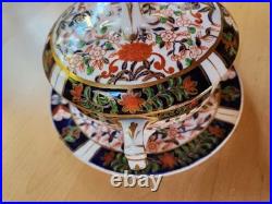 Circa 1877- 1889 Royal Crown Derby IMARI Bowl With Lid & Stand. 22k Gold