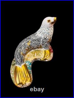 Collectible Royal Crown Derby large paperweight Sea Lion 4 1/2 H gold stopper