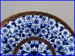 Crown Derby Derby Lily Pattern Cobalt & Gold Deep Plate Circa 1877-1890