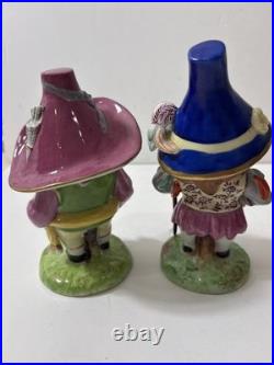 Crown Derby Mansion House Dwarfs, Matching Pair 7 Vtg Porcelain U-22B