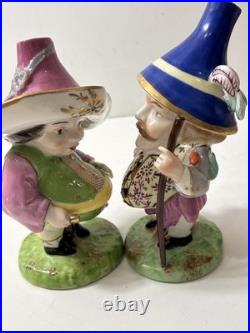 Crown Derby Mansion House Dwarfs, Matching Pair 7 Vtg Porcelain U-22B