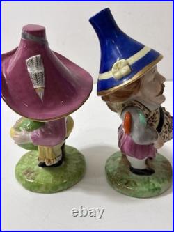 Crown Derby Mansion House Dwarfs, Matching Pair 7 Vtg Porcelain U-22B