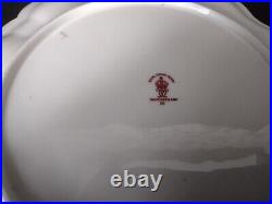 Crown Royal Derby Gold Trim Plate Blue Red White Floral Cabinet 9 (lot 453)