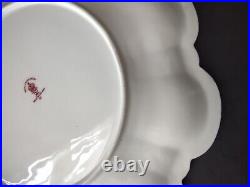 Crown Royal Derby Gold Trim Plate Blue Red White Floral Cabinet 9 (lot 453)