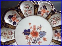 Crown Royal Derby Gold Trim Plate Blue Red White Floral Cabinet 9 (lot 453)