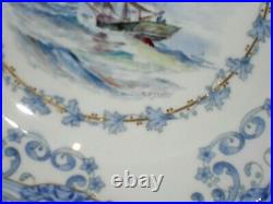 DATE 1913 SET 12 HAND PAINTED NAUTICAL ROYAL CROWN DERBY SIGNED WEJ Dean PLATES