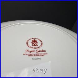 DISCONTINUED Royal Crown Derby Kyoto Garden Bone China Floral Dinner Plate 2016