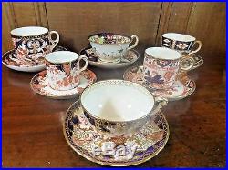 EXCELLENT STUNNING Royal Crown Derby SET 6 various CUPS/SAUCERS 2451 etc