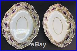Early 19th C. Royal Crown Derby Purple Gilt Bowls c. 1810 antique porcelain