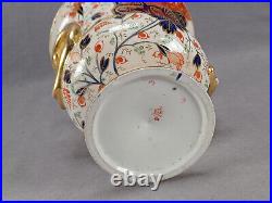 Early Derby Hand Painted Orange Cobalt Gold Imari Floral Urn Circa 1806-1825